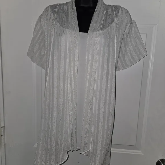 Dress Barn White Open-Front Cardigan 2X - Picture 4 of 6
